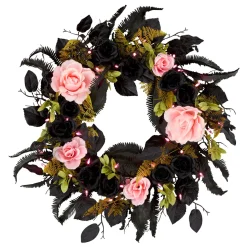 Discount National Tree Company 24 in. Halloween Cute and Creep Wreath and LED Lights