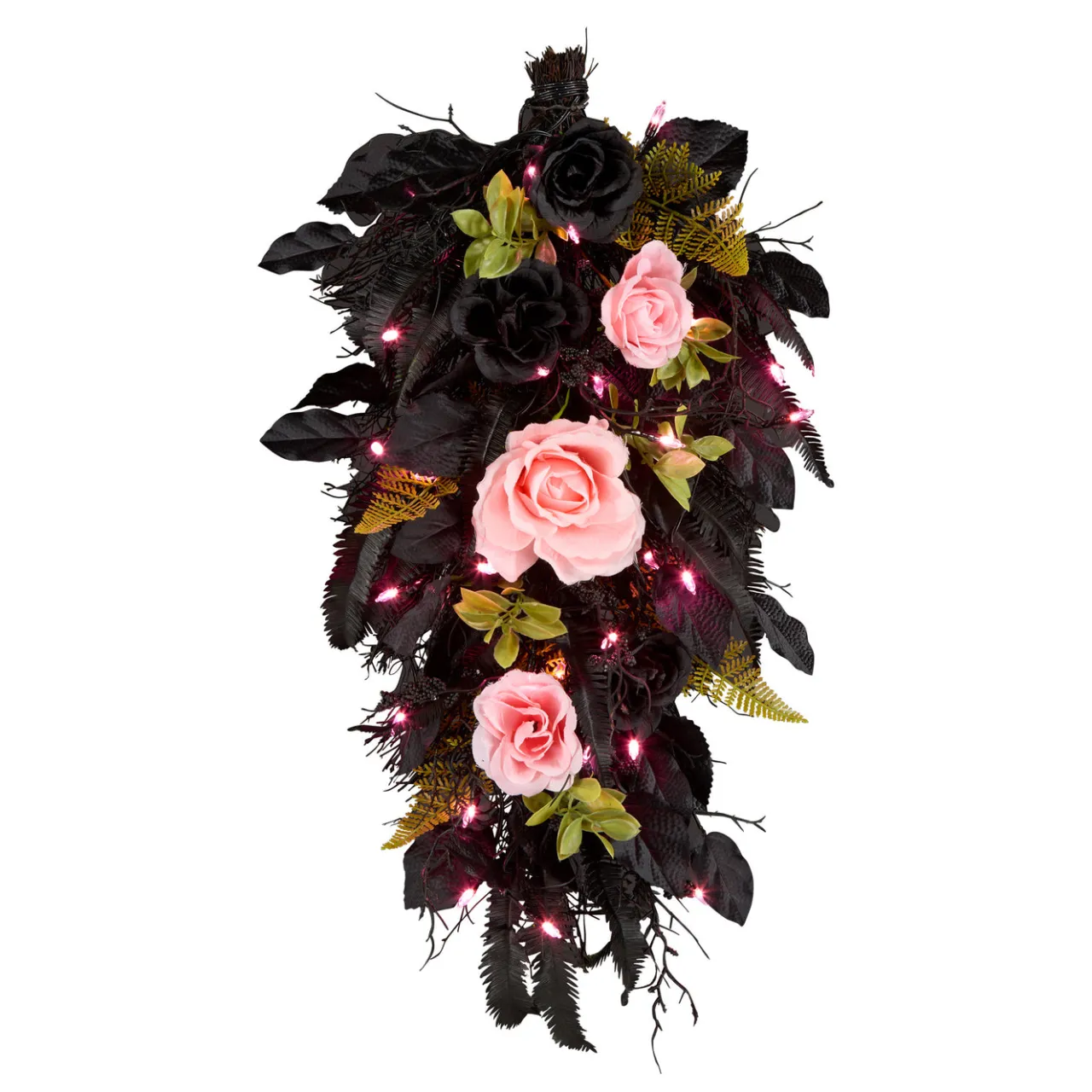 National Tree Company 26 in. Halloween Cute and Creep Swag with LED Lights