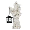 Discount National Tree Company 14 in. Halloween Ghost with Lantern Holds One Candle Tabletop Decoration