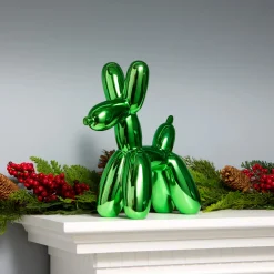 Sale National Tree Company 11 in. Halloween Green Balloon Dog Figurine