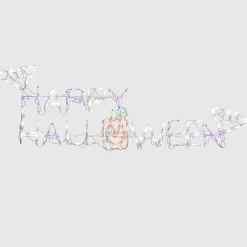 New National Tree Company 57 in. Halloween Happy Halloween Sign Lighted Sign Decoration with LED Lights