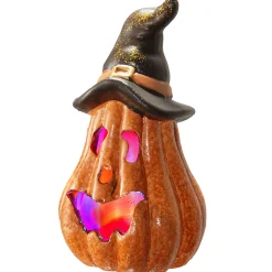 Best National Tree Company 8 in. Halloween Jack O Lantern with LED Lights