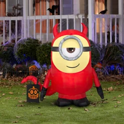 Outlet National Tree Company 42 in. Halloween Minion Dave Inflatable Decoration