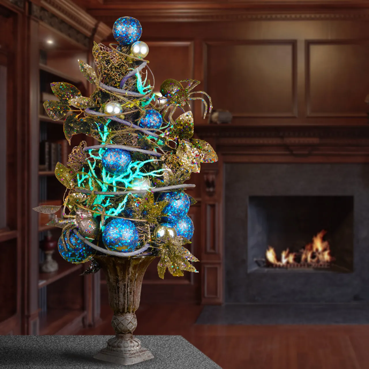 Discount National Tree Company 23 in. Halloween Ornament Tree in Urn Base