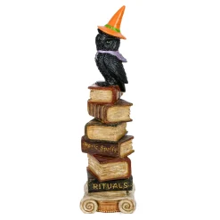 Online National Tree Company 32 in. Halloween Owl on Stacked Books Tabletop Decoration