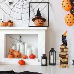 Online National Tree Company 32 in. Halloween Owl on Stacked Books Tabletop Decoration
