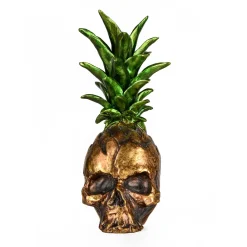 Sale National Tree Company 14 in. Halloween Pineapple Skull Tabletop Decoration
