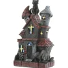 Outlet National Tree Company 7 in. Halloween Pre-Lit Black Haunted House Decoration with LED Lights