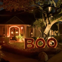 National Tree Company 47 in. Halloween Pre-Lit BOO Outdoor Lawn Decoration with LED Lights