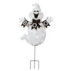 Outlet National Tree Company 32 in. Halloween Pre-Lit Boo Ghost Lawn Decoration with LED Lights