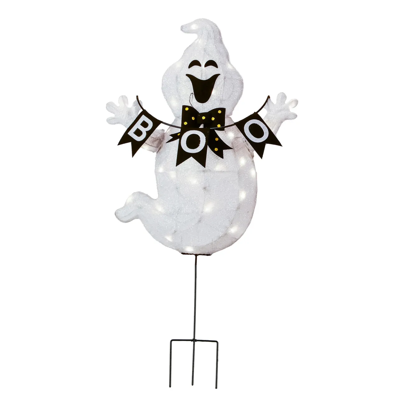 Outlet National Tree Company 32 in. Halloween Pre-Lit Boo Ghost Lawn Decoration with LED Lights