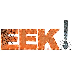 Clearance National Tree Company 50 in. Halloween Pre-Lit EEK! Outdoor Sign with LED Lights