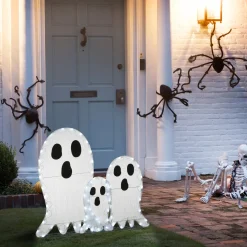 Sale National Tree Company 36 in. Halloween Pre-Lit Ghost Trio Outdoor Decoration with LED Lights