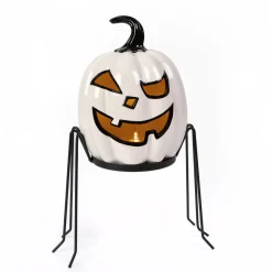 Discount National Tree Company 15 in. Halloween Pre-Lit Ghost Pumpkin Tabletop Decoration