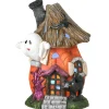 Best National Tree Company 18 in. Halloween Pre-Lit Pumpkin Haunted House Decoration with LED Lights