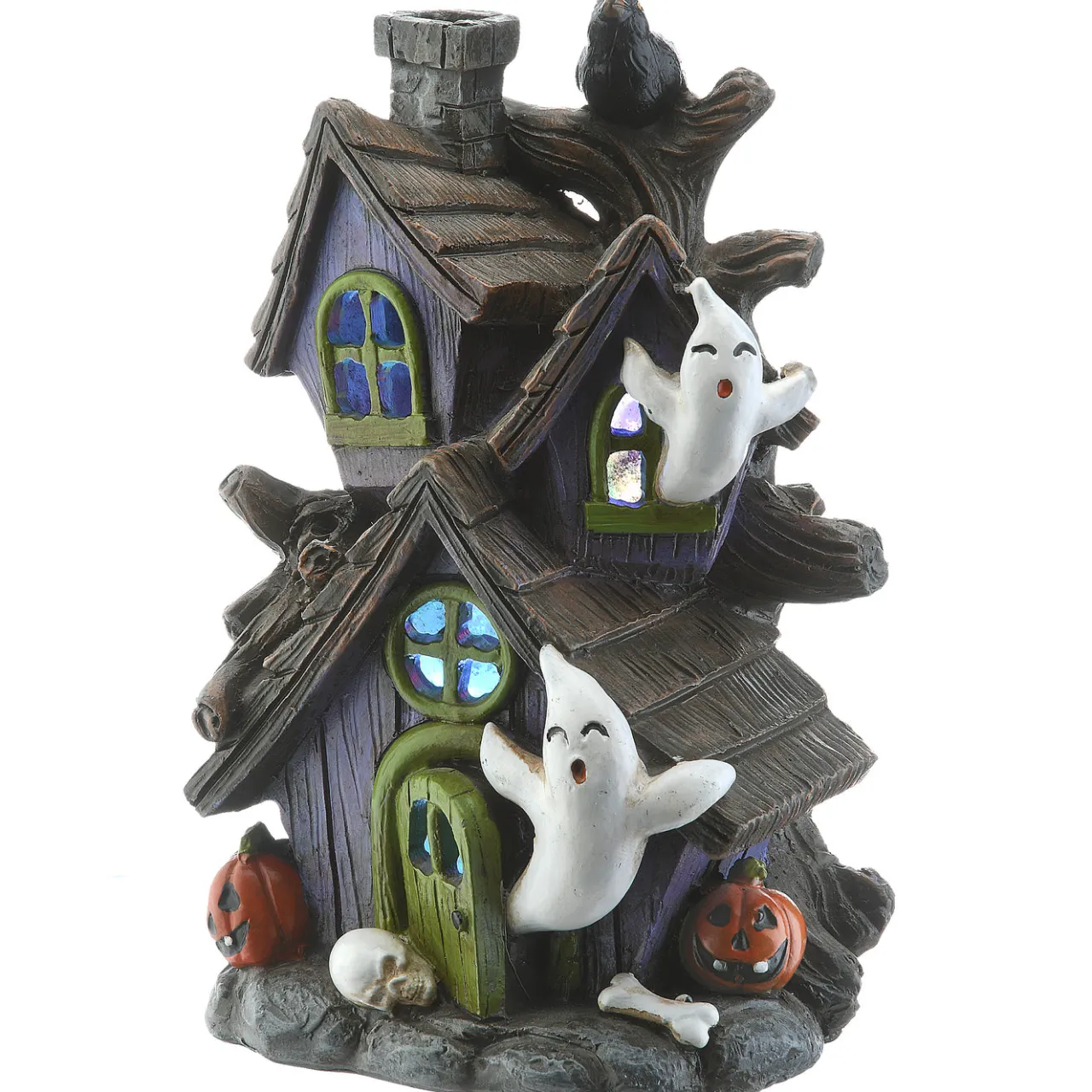 Sale National Tree Company 6 in. Halloween Pre-Lit Purple Haunted House Decoration with LED Lights