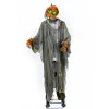 Online National Tree Company 78 in. Halloween Pre-Lit Sound Activated Animated Pumpkin Zombie with LED Lights