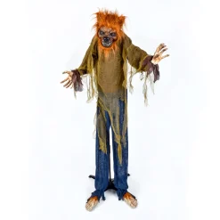 Discount National Tree Company 63 in. Halloween Pre-Lit Sound Activated Animated Werewolf with LED Lights
