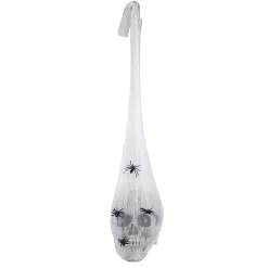 Best National Tree Company 27 in. Halloween Pre-Lit Sound Activated Animated Hanging Skull with LED Lights