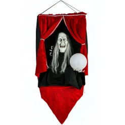 Discount National Tree Company 28 in. Halloween Pre-Lit Sound Activated Animated Fortune Teller with LED Lights