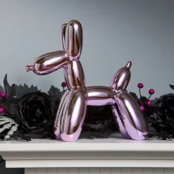 Outlet National Tree Company 11 in. Halloween Purple Balloon Dog Figurine