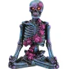 Hot National Tree Company 10 in. Halloween Purple Galaxy Meditating Skeleton with LED Lights