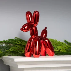 Sale National Tree Company 11 in. Halloween Red Balloon Dog Figurine