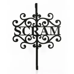 Online National Tree Company 16 in. Halloween Scram Metal Wreath Hanger