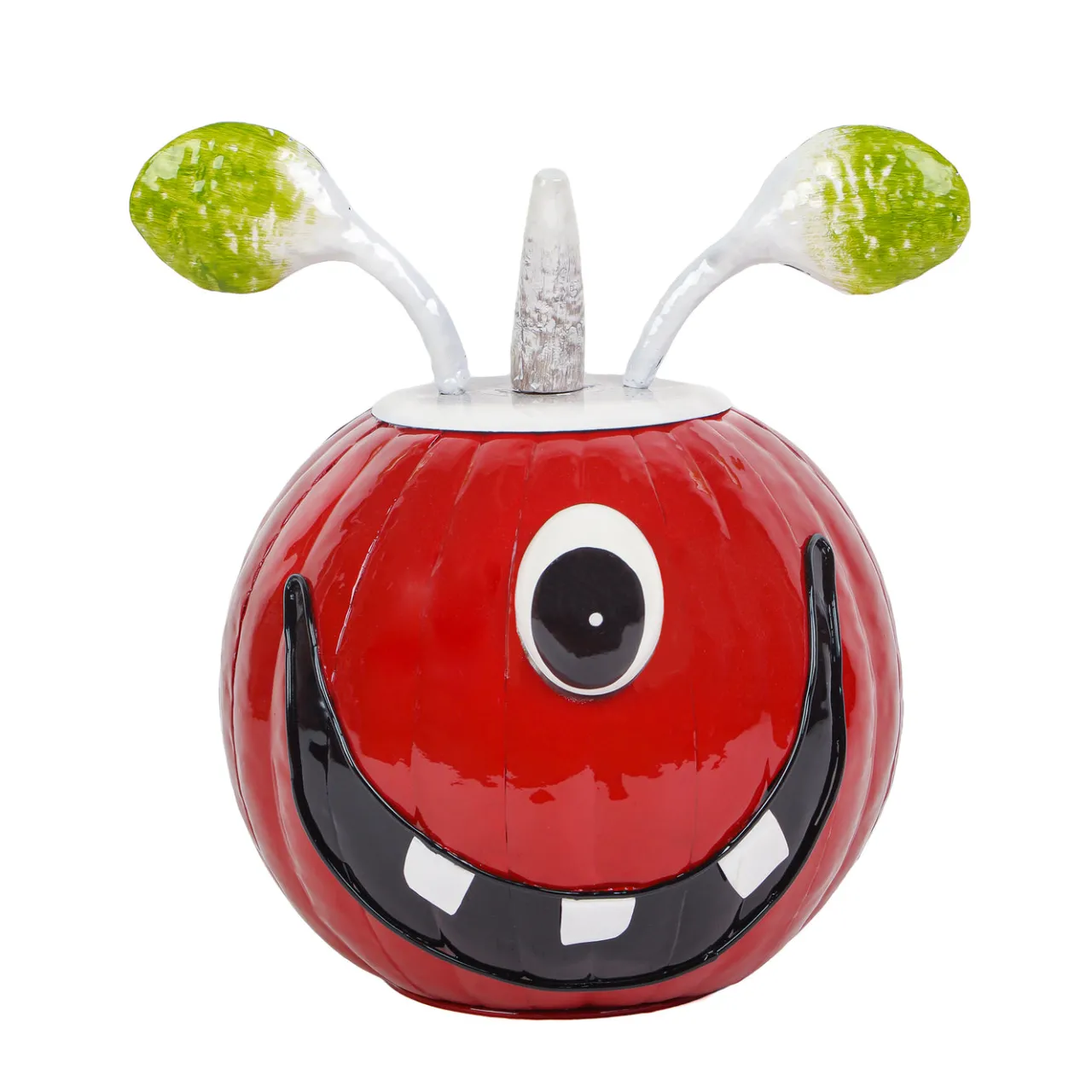 Outlet National Tree Company 11 in. Halloween Single Eye Metal Pumpkin Decoration