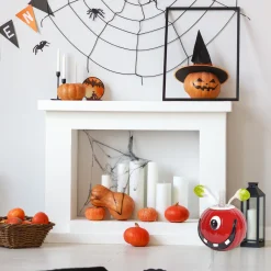 Outlet National Tree Company 11 in. Halloween Single Eye Metal Pumpkin Decoration