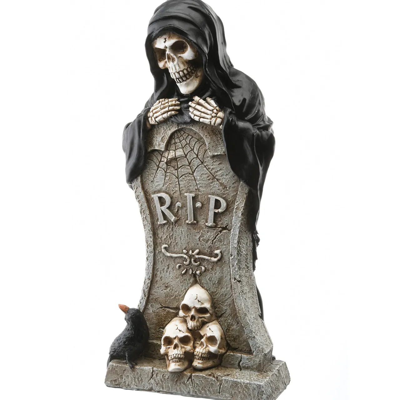 Discount National Tree Company 12 in. Halloween Skeleton Behind a Tombstone Decoration