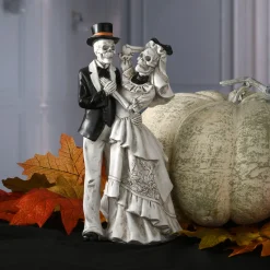 Sale National Tree Company 11 in. Halloween Skeleton Bride and Groom Decoration