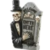 National Tree Company 12 in. Halloween Skeleton Holding a Tombstone Decoration