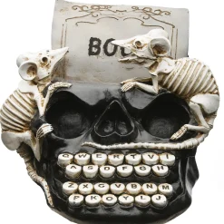 New National Tree Company 8 in. Halloween Skull Shaped Typewriter Decoration