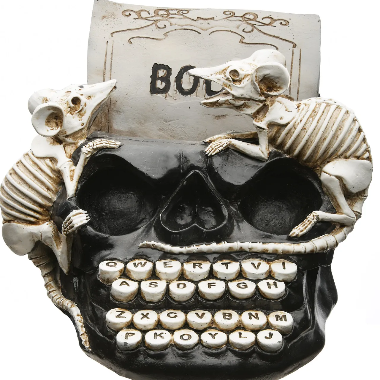 New National Tree Company 8 in. Halloween Skull Shaped Typewriter Decoration