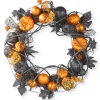 Discount National Tree Company 20 in. Halloween Spooky Wreath with Pumpkins and Ornaments
