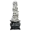 Discount National Tree Company 38 in. Halloween Stacked Skulls in a Cauldron Tabletop Decoration
