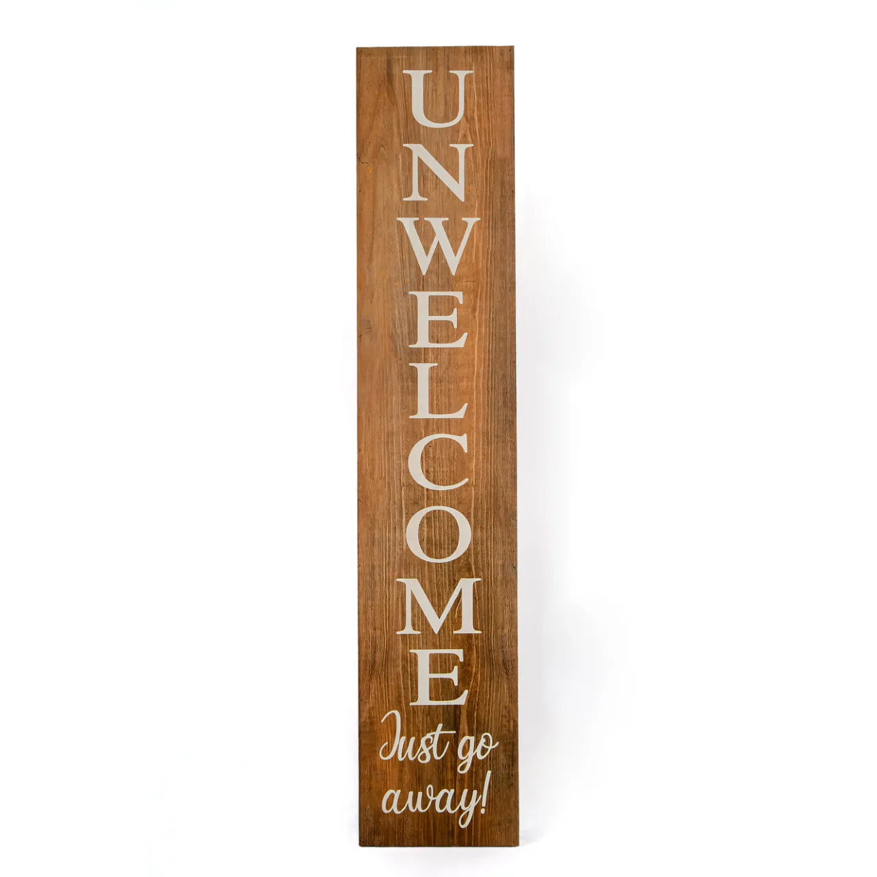 New National Tree Company 39 in. Halloween Unwelcome Just Go Away Wooden Hanging Porch Sign Decoration