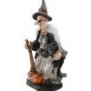 Online National Tree Company 18 in. Halloween Witch Holding Black Cane Table Decoration