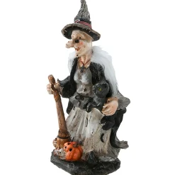 Online National Tree Company 18 in. Halloween Witch Holding Black Cane Table Decoration
