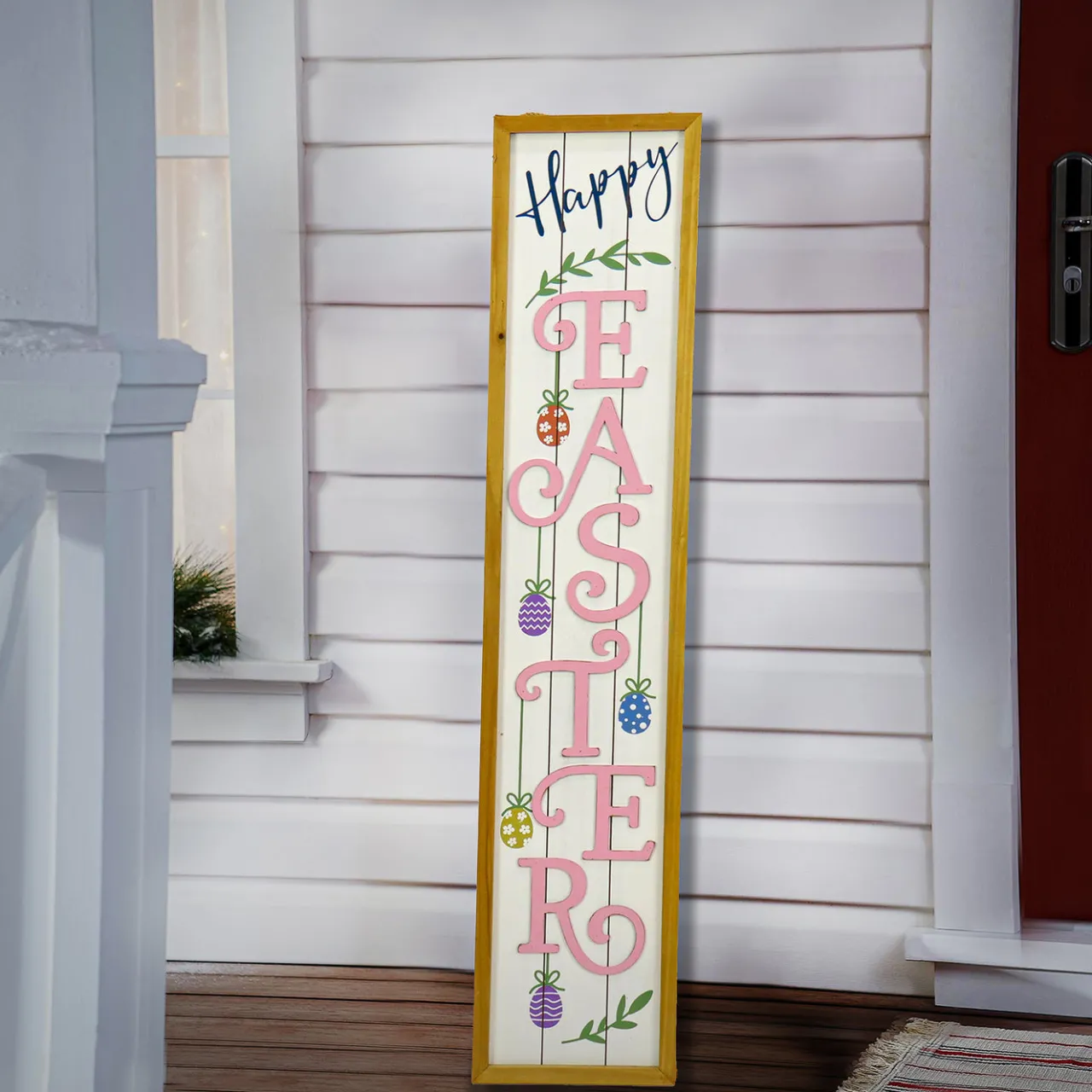 Best National Tree Company 43 in. Happy Easter Sign Porch Decoration