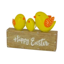 National Tree Company 6 in. Happy Easter Table Decoration Decorated with 3 Chicks
