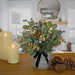 New National Tree Company 17 in. HGTV Home Collection Swiss Chic Arrangement
