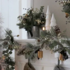 New National Tree Company 17 in. HGTV Home Collection Swiss Chic Arrangement