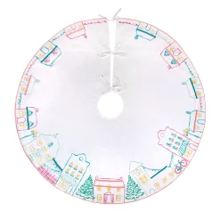 Hot National Tree Company 52 in. HGTV Home Collection Village Scene Tree Skirt