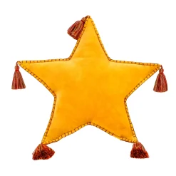 New National Tree Company 16 in. HGTV Home Collection Star Shape Pillow, Yellow