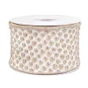 Discount National Tree Company 3 in. HGTV Home Collection Rainer Jacquard Tissue Back Ribbon, Gold