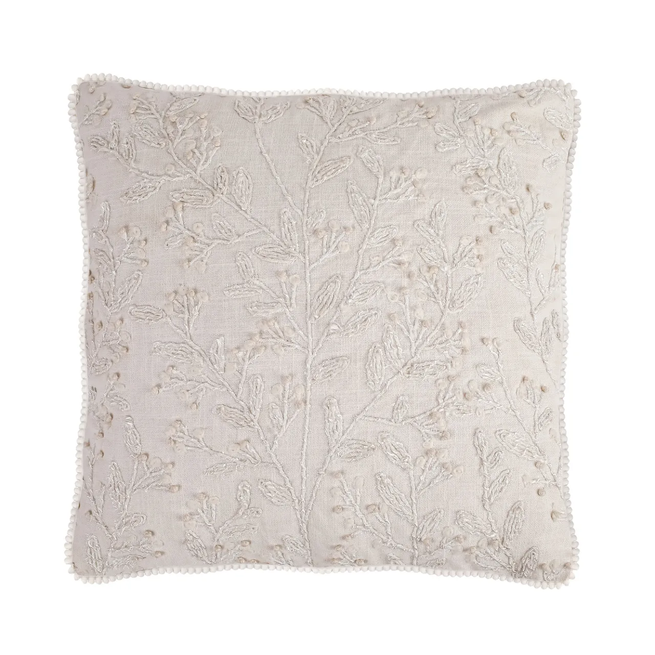 Outlet National Tree Company 18 in. HGTV Home Collection White Boho Christmas Pillow