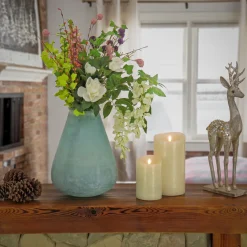 National Tree Company 13 in. HGTV Home Collection Buried Vase, Turquoise