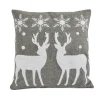 Sale National Tree Company 18 in. HGTV Home Collection Reindeer and Snowflakes Pillow